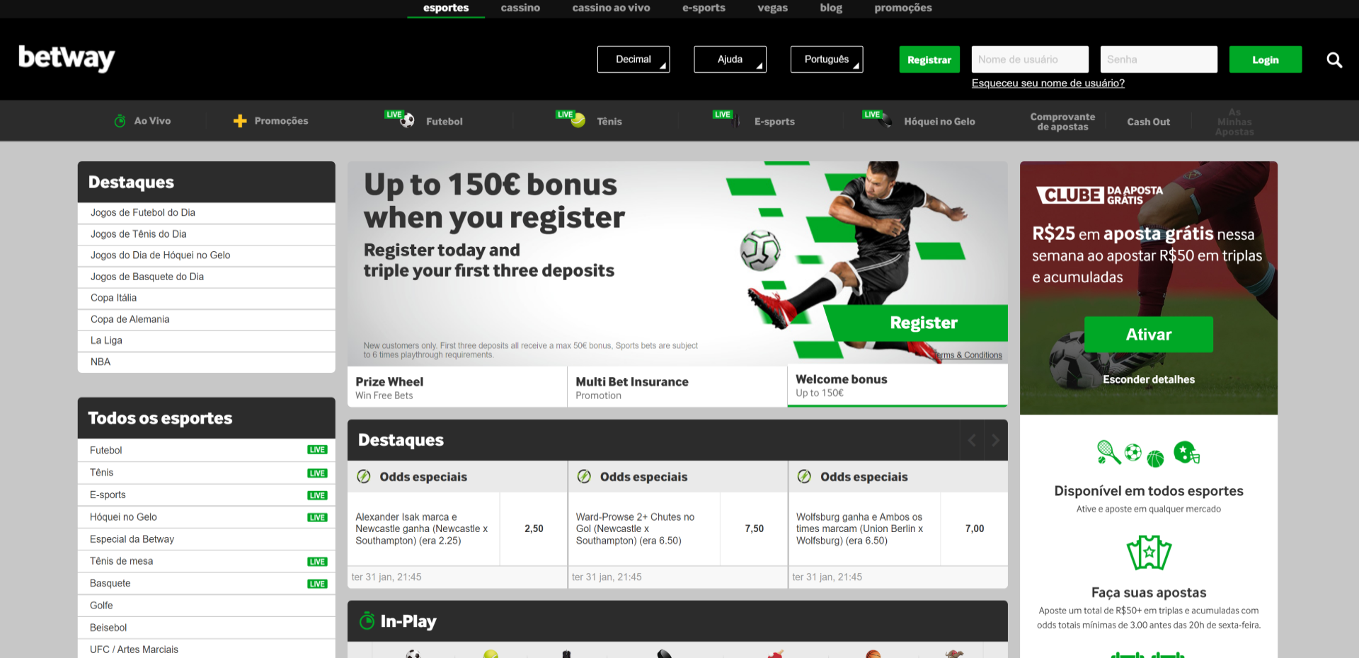 Site do Betway