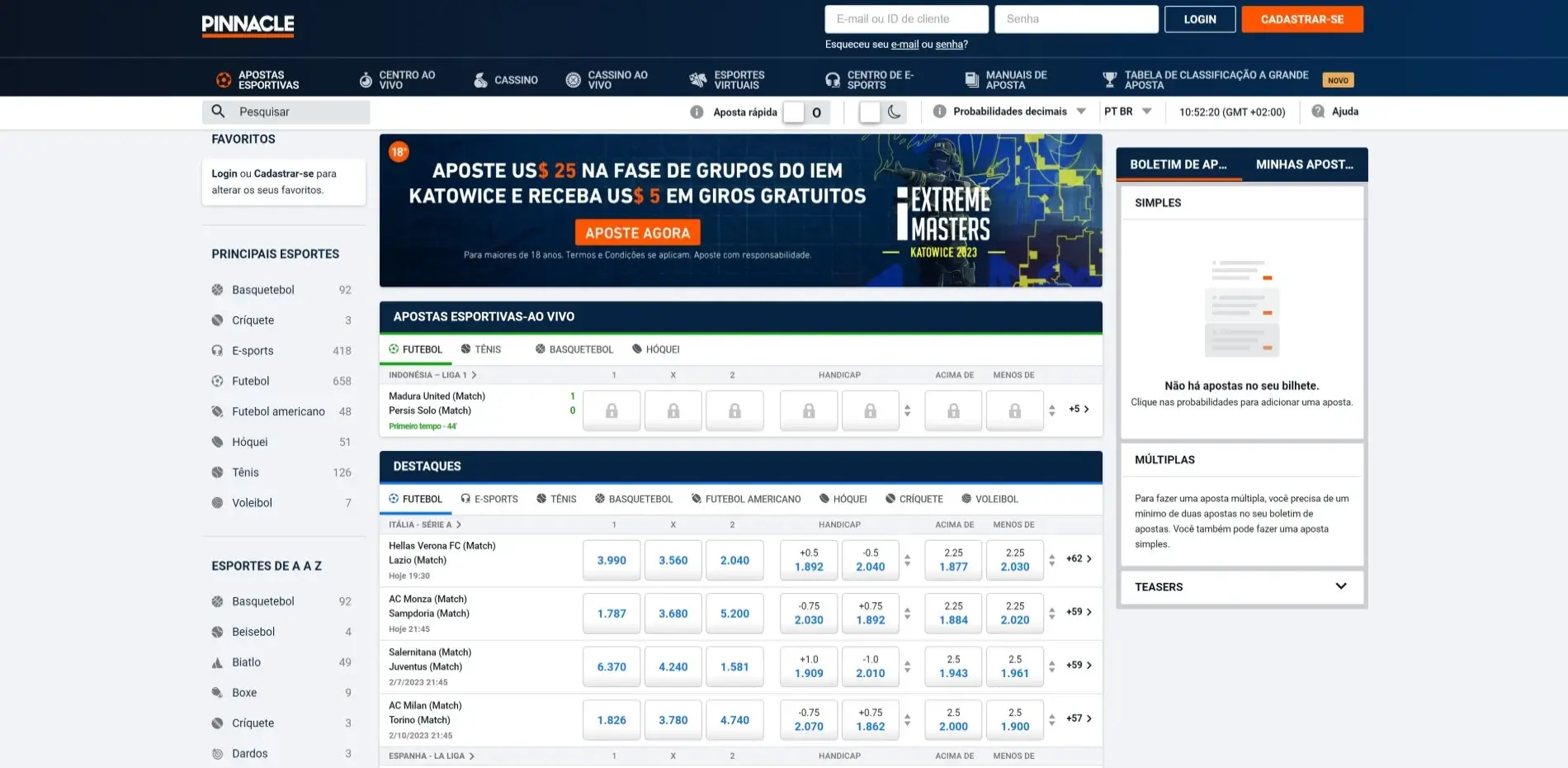 Site do Pinnacle